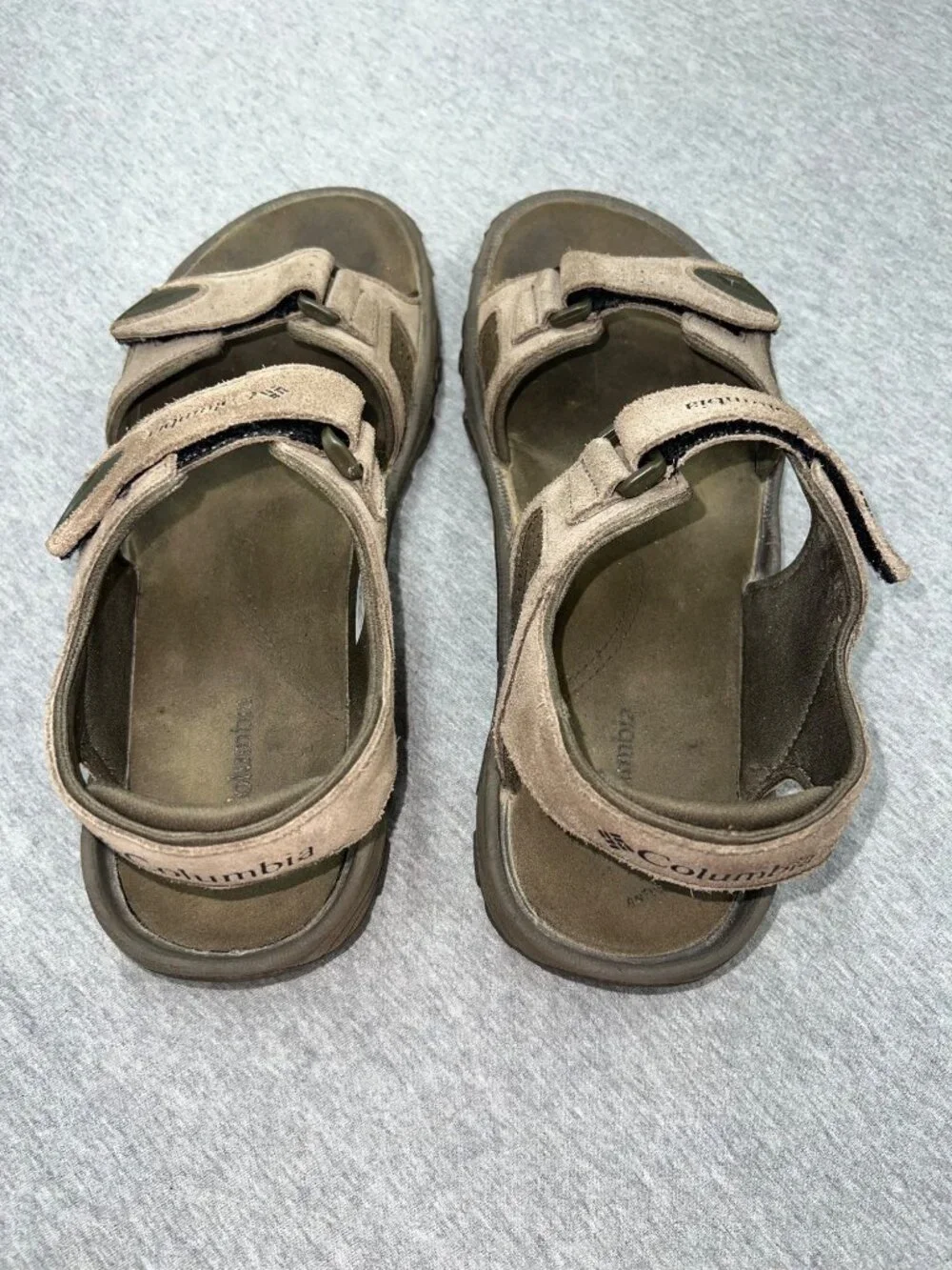 Columbia Mens Brown Outdoor Sandals Size 11 Adjustable Strap Lightweight Durable